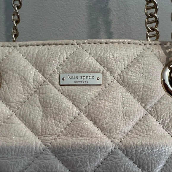 Kate Spade Cream Quilted Tote Bag - Picture 3 of 6